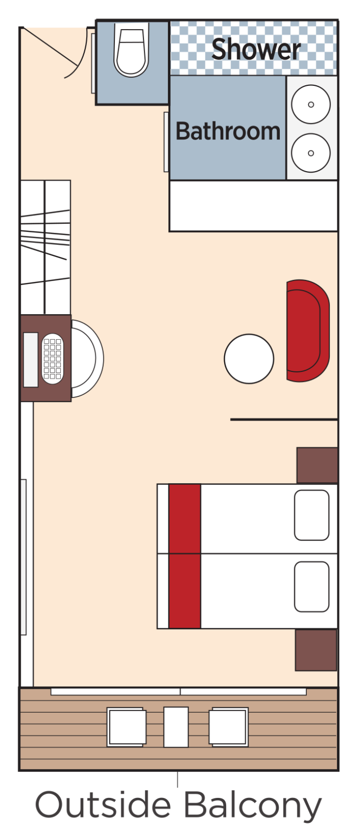 Cateogry SA Stateroom floor Plan