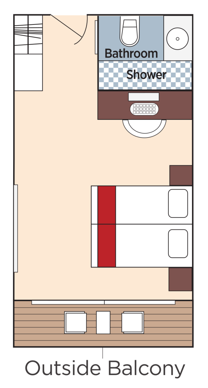 Category AA Stateroom floor Plan